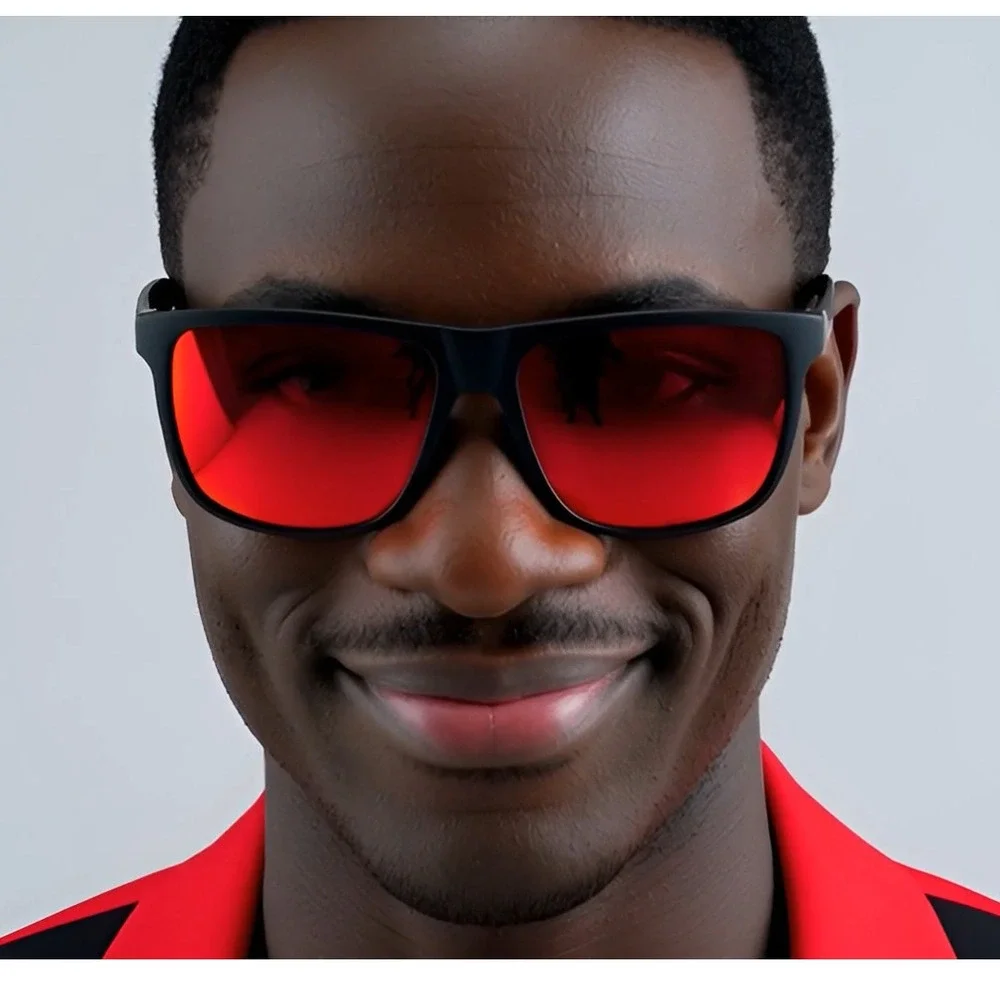 Men's Sunglasses‎ Red Mirrored Lens Reflective Driving Fishing Golf Sport Classy